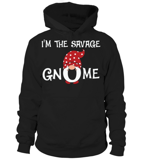 Savage Gnome Christmas Matching Family Hoodie Unisex