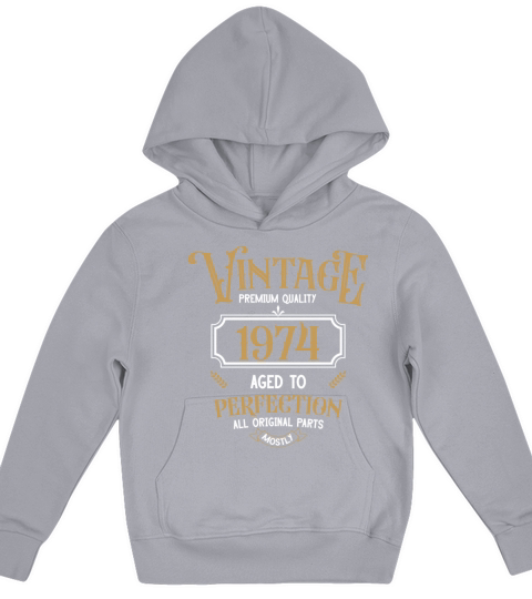 1974 Vintage Birthday Kids Hoodie