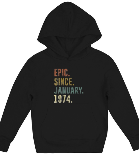 47th Retro Birthday Gift - Vintage Epic Since Jan Kids Hoodie