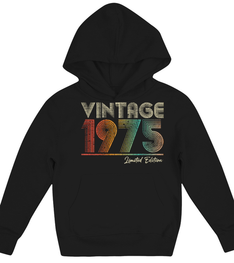 48 Year Old Vintage 1975 48th Birthday Gift Kids Hoodie