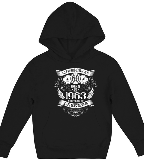 60th Birthday Gifts Vintage 1963 Vintage Sayings Kids Hoodie