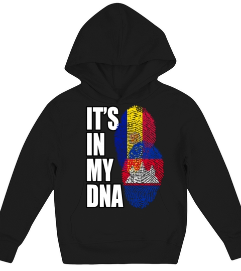 Cambodian And Andorran Mix Heritage DNA Flag Kids Hoodie