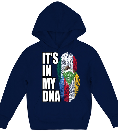 Comoran And Mexican Mix Heritage DNA Flag Kids Hoodie