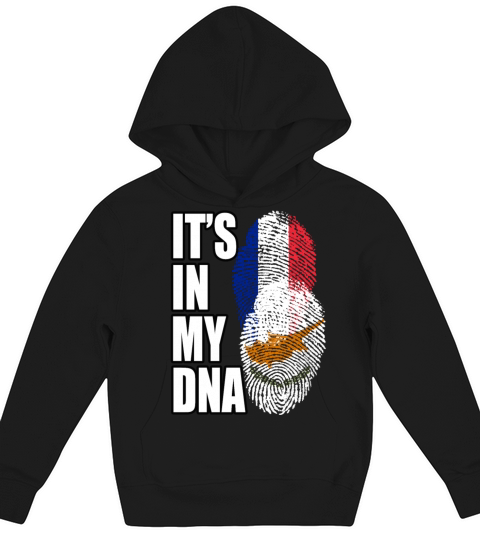 Cypriot And French Mix Heritage DNA Flag Kids Hoodie