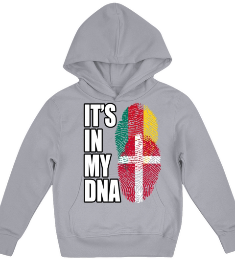Danish And Cameroonian Mix Heritage DNA Flag Kids Hoodie