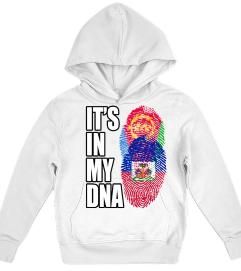 Eritrean And Haitian Mix Heritage DNA Flag Kids Hoodie