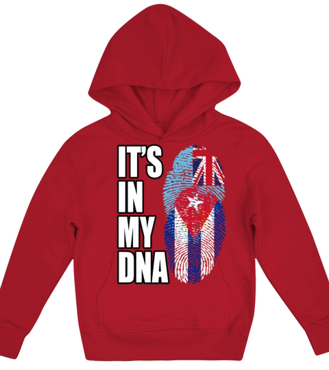 Fijian And Cuban Mix Heritage DNA Flag Kids Hoodie