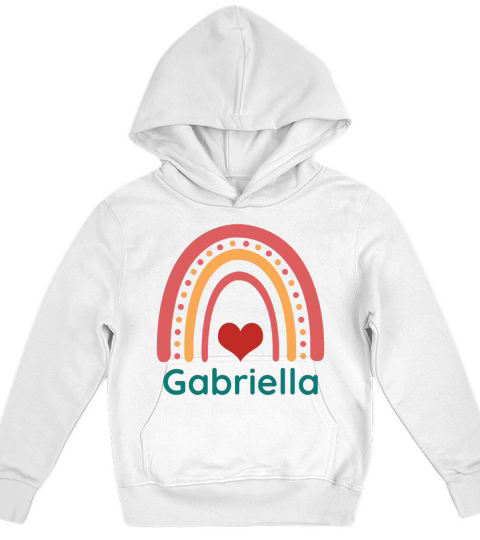 Gabriella Vintage Boho Rainbow Kids Hoodie