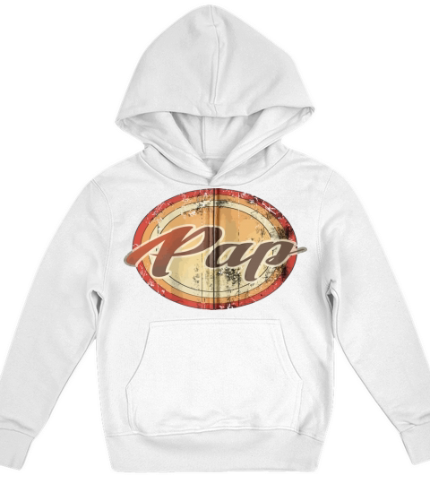 Graphic 365 Pap Vintage Retro Fathers Day Funny Me Kids Hoodie