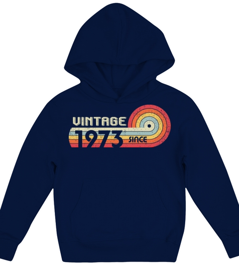 Happy 47Th Birthday Vintage 1973 47Th Years Old Gi Kids Hoodie