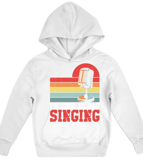 Karaoke Singer Retro Vintage Im Kids Hoodie