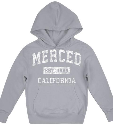 Merced California Ca Vintage Established Sports De Kids Hoodie