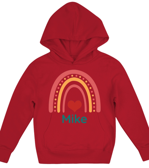 Mike Vintage Boho Rainbow Kids Hoodie