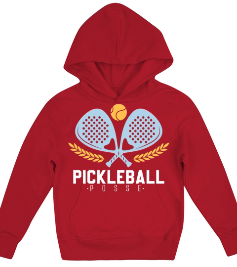 Pickleball Posse Funny Pickleball Quote Kids Hoodie