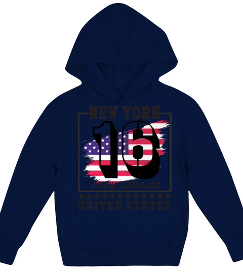 Stay Strong American Vintage Typography Lettering Kids Hoodie