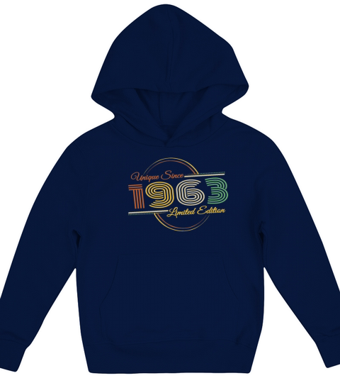 Unique since 1963 Retro Birthday Vintage Style Kids Hoodie