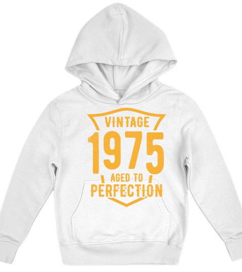 Vintage 1975 Aged To Perfection 48th Birthday Kids Hoodie