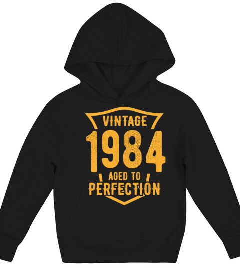 Vintage 1984 Aged To Perfection 39th Birthday Kids Hoodie
