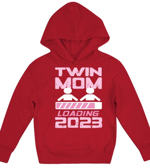 Womens Twin Mama Twin Mom to Be Pregnancy Kids Hoodie