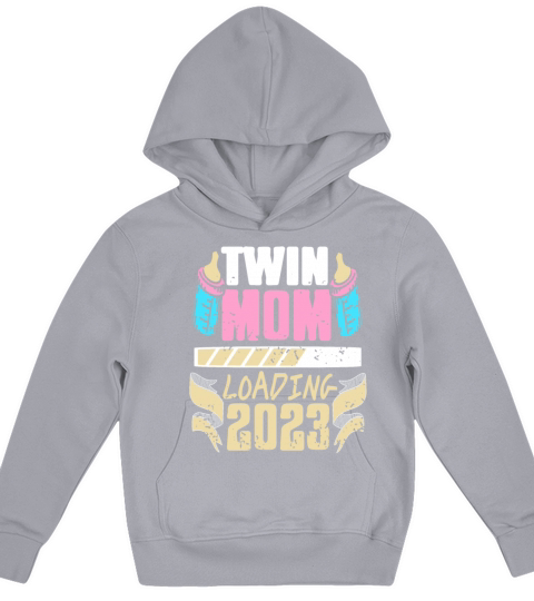 Womens Twin Mama Twin Mom to Be Pregnancy Kids Hoodie