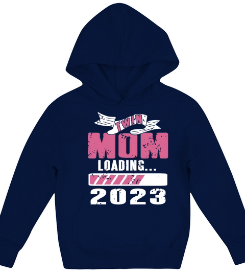 Womens Twin Mama Twin Mom to Be Pregnancy Kids Hoodie