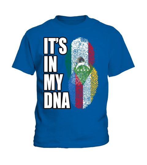 Comoran And Mexican Mix Heritage DNA Flag Kids T-Shirt