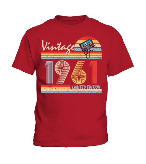 Happy 60th Birthday Vintage 1961 Shirt 60 Year Old Kids T-Shirt