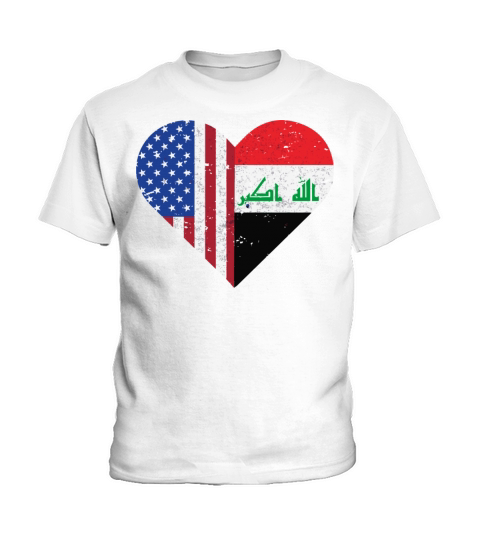 Iraq Flag Iraqi American Hometown Vintage Kids T-Shirt