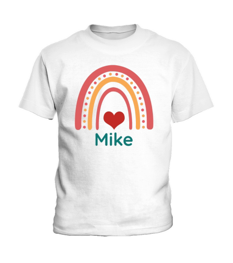 Mike Vintage Boho Rainbow Kids T-Shirt
