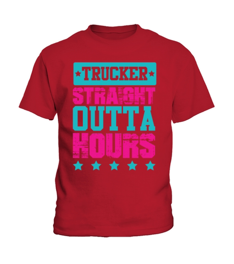 trucker straight outta Kids T-Shirt