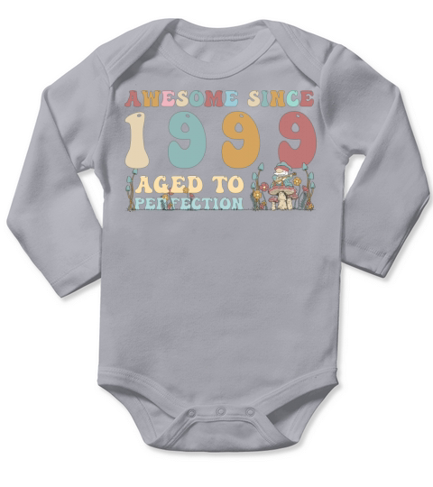 Awesome since 1999 - 24th Birthday - 2023 Groovy Long Sleeve Baby One-Piece
