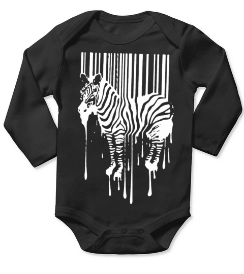 Banksy Street Art Zebra Bar Code Long Sleeve Baby One-Piece