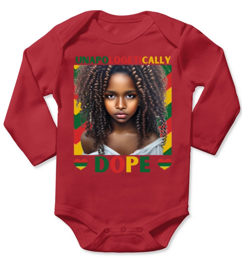 Black History Month Unapologetically Dope Long Sleeve Baby One-Piece