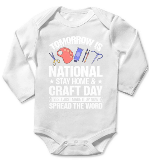 Creative Crapfting Lovers Witty Sayings Lifestyle Long Sleeve Baby One-Piece