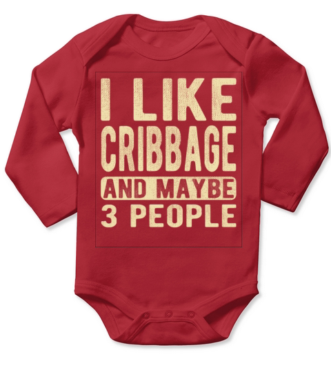 Cribbage Saying Long Sleeve Baby One-Piece
