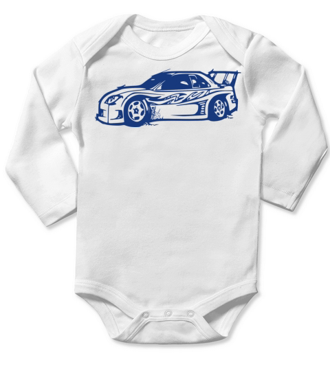 dragster racer automotive car automobil rennwagen5 Long Sleeve Baby One-Piece