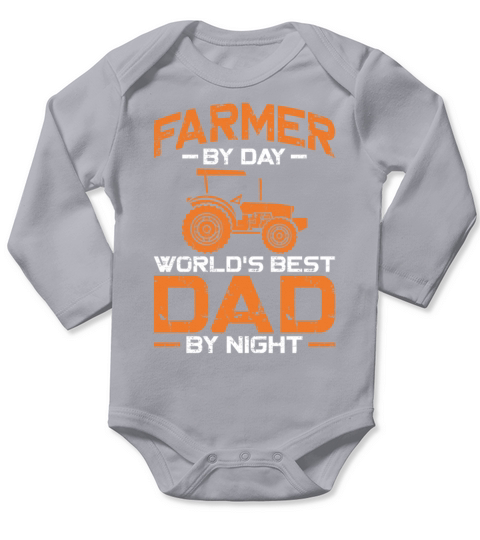 Farming Farmer Dad Father Vintage Long Sleeve Baby One-Piece