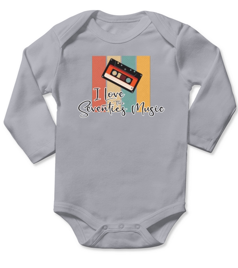 i love the seventies music Long Sleeve Baby One-Piece