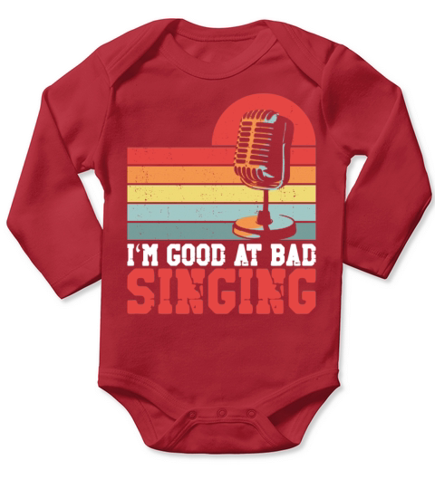 Karaoke Singer Retro Vintage Im Long Sleeve Baby One-Piece