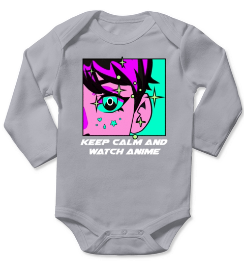 Keep Calm and Watch Anime Manga Funny Japanese Ani Long Sleeve Baby One-Piece