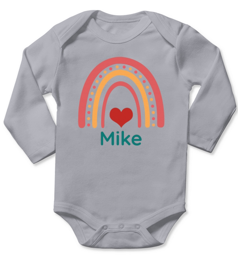 Mike Vintage Boho Rainbow Long Sleeve Baby One-Piece