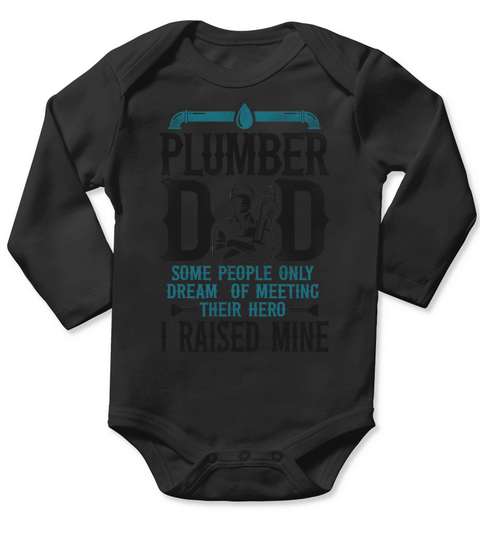 Plumbing Plumber Dad Vintage Long Sleeve Baby One-Piece