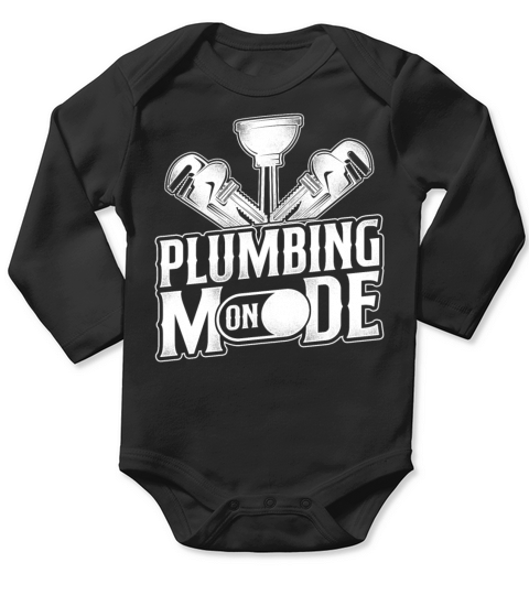 Plumbing Plumber Vintage Plumbing Long Sleeve Baby One-Piece