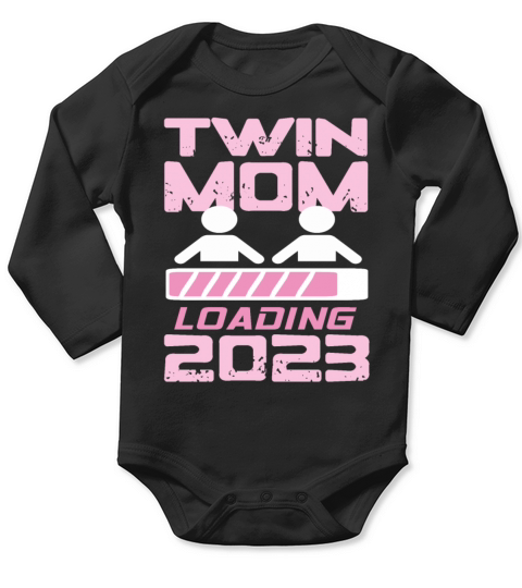 Womens Twin Mama Twin Mom to Be Pregnancy Long Sleeve Baby One-Piece