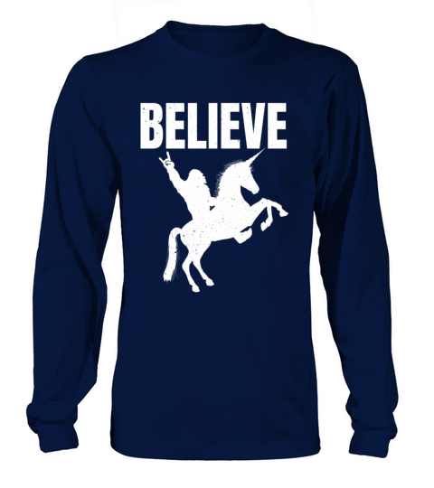 Bigfoot Riding A Unicorn Long sleeved Unisex