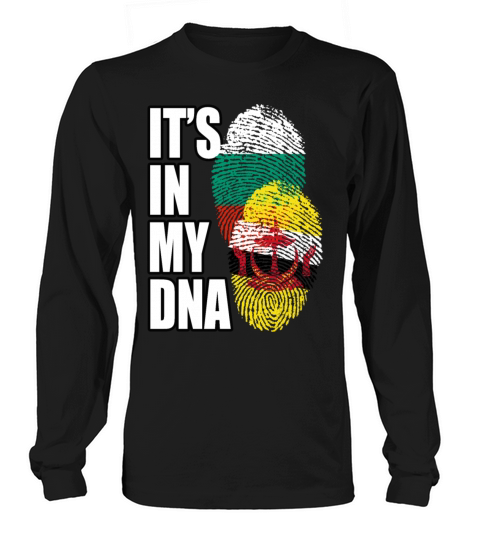 Bulgarian And Bruneian Mix Heritage DNA Flag Long sleeved Unisex
