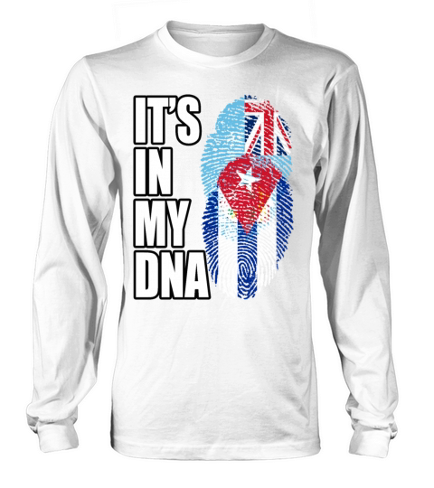 Fijian And Cuban Mix Heritage DNA Flag Long sleeved Unisex