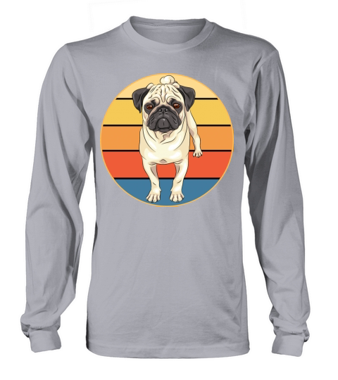 French Bulldog Dog Breed Vintage Retro Sunset Long sleeved Unisex