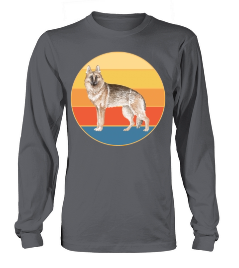 German Shepherd Dog Breed Vintage Retro Sunset Long sleeved Unisex