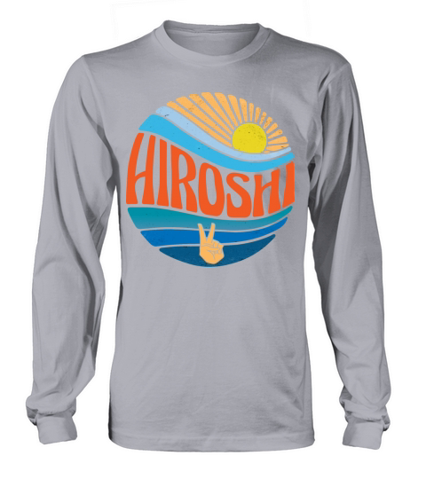 Hiroshi Shirt Vintage Sunset Hiroshi Groovy Tie Long sleeved Unisex